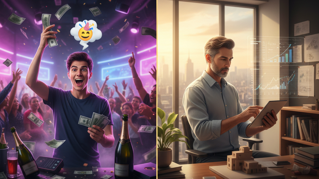 Dinheiro não resolve imaturidade: a diferença entre o consumo imediato e a construção de um legado.