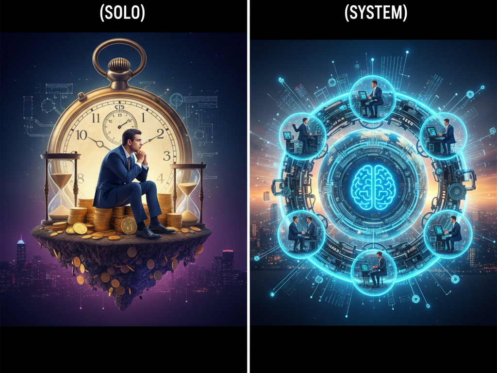 Estrutura vence carisma: o sistema de alavancagem global que transforma o tempo em liberdade e duplica líderes.